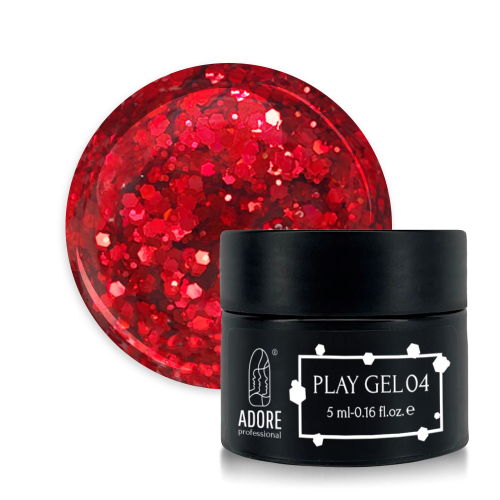 Glitter gel for nail design PLAY GEL 5g #04