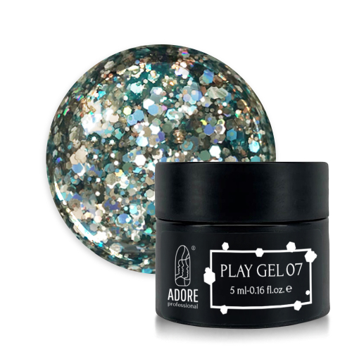 Glitter gel for nail design PLAY GEL 5g #07