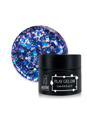 Glitter gel for nail design PLAY GEL 5g #08