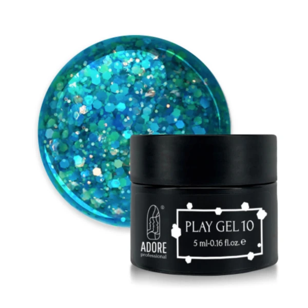Glitter gel for nail design PLAY GEL 5g #10