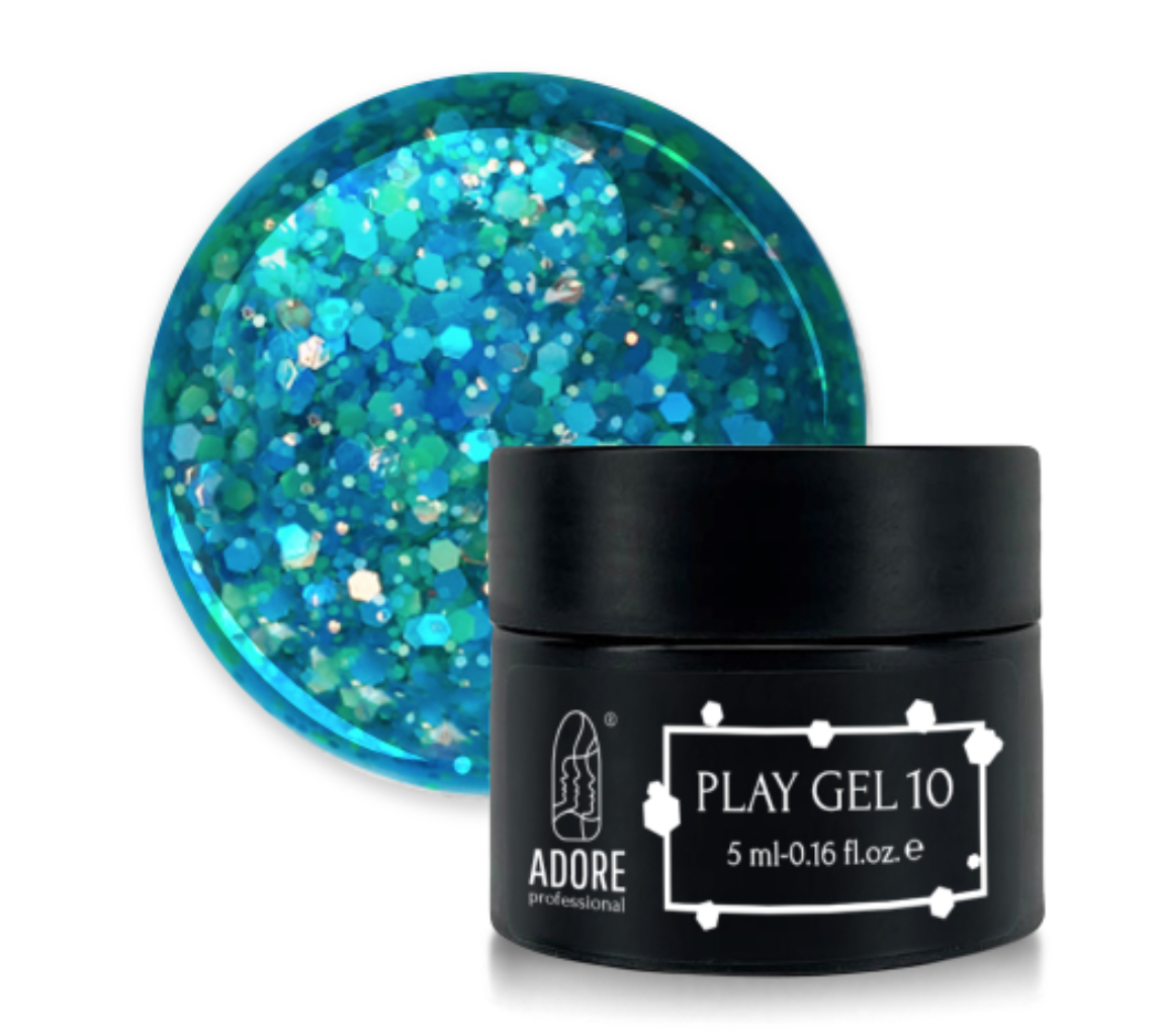 Glitter gel for nail design PLAY GEL 5g #10