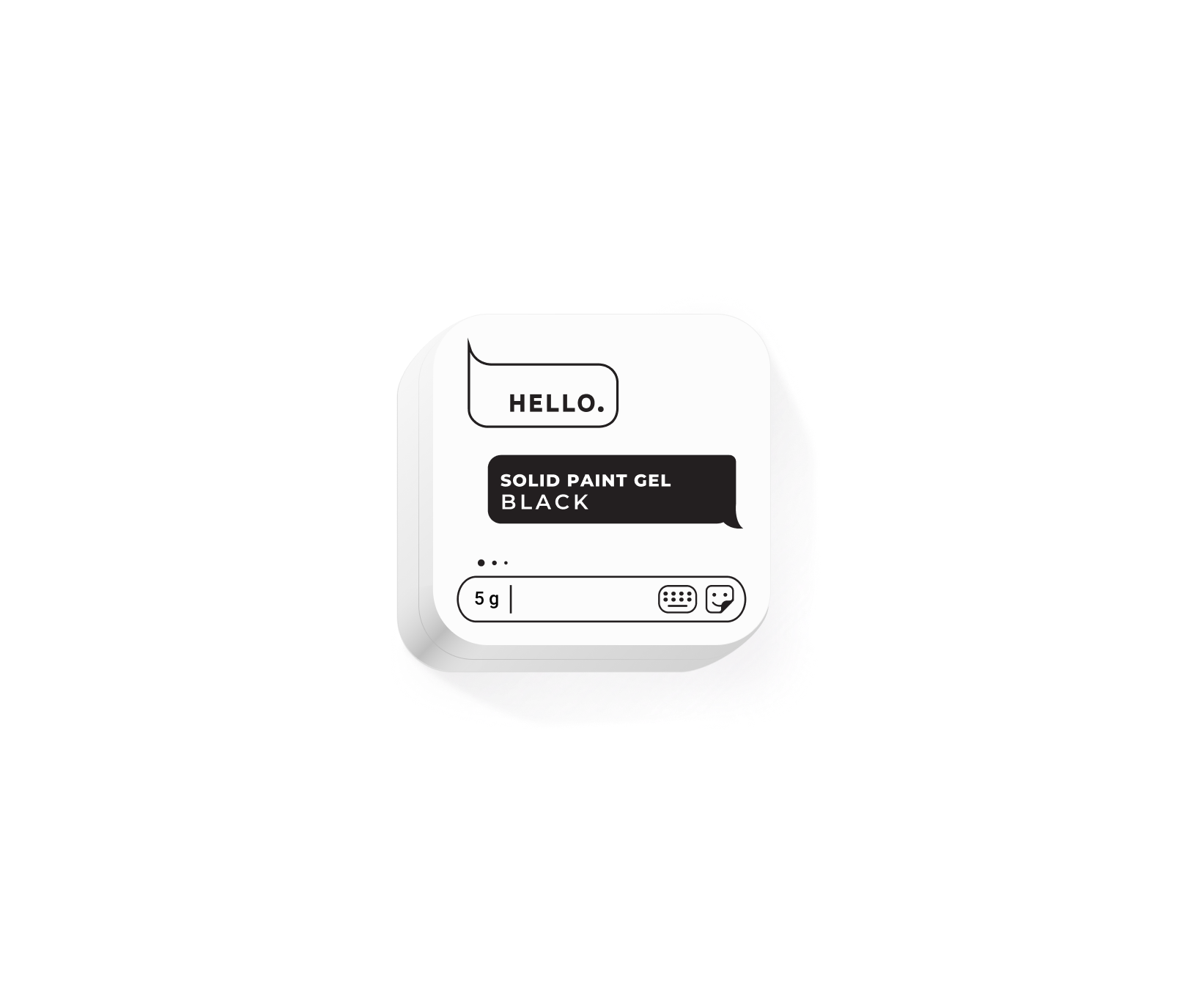 HELLO SOLID PAINT GEL, BLACK, 5 G