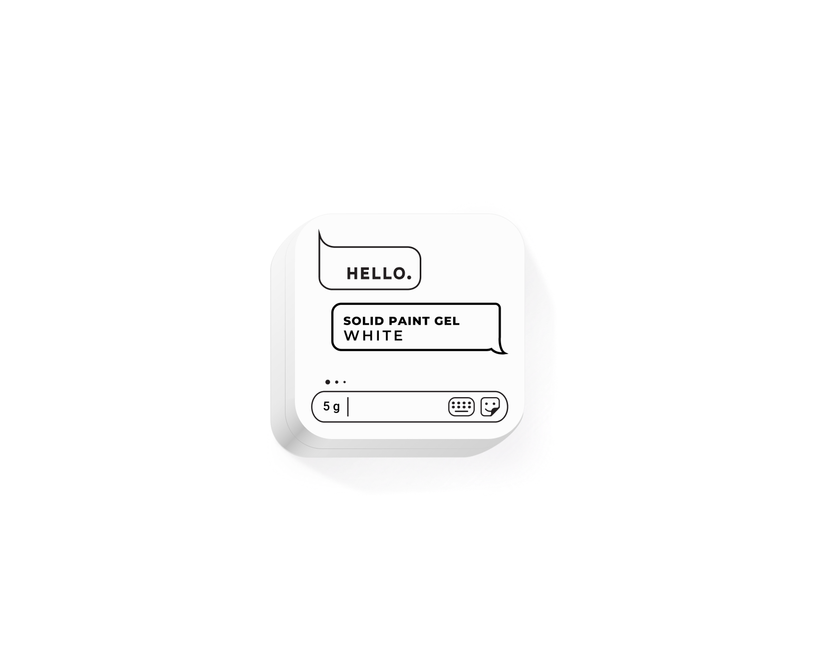 HELLO SOLID PAINT GEL, WHITE, 5 G,