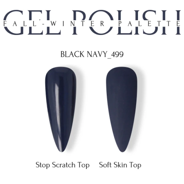Gel polish - black navy #499